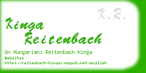 kinga reitenbach business card